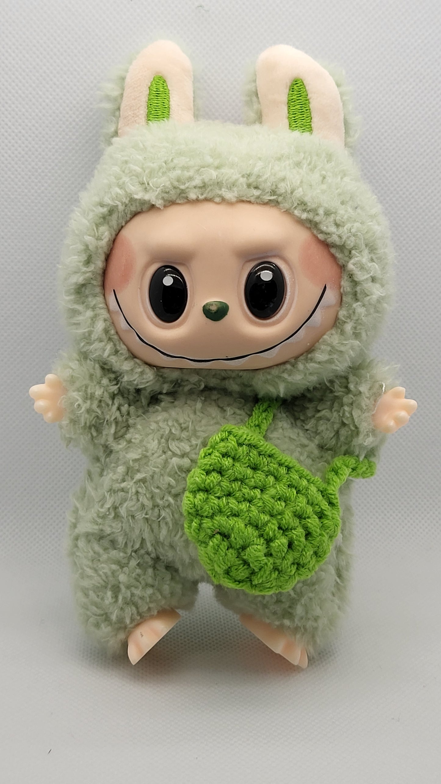 Labubu Accessory - Green Knitted Purse
