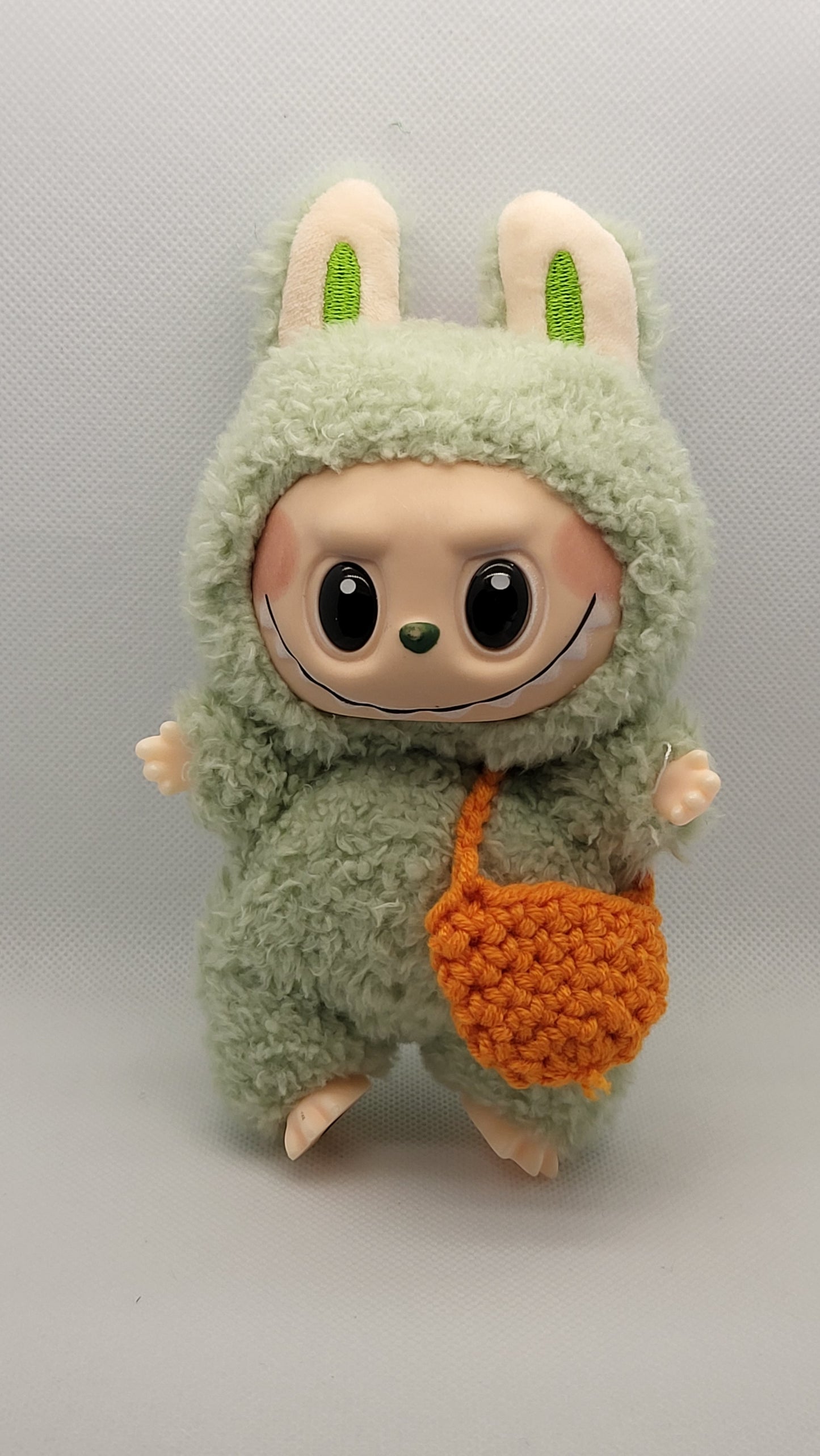 Labubu Accessory - Orange Knitted Purse