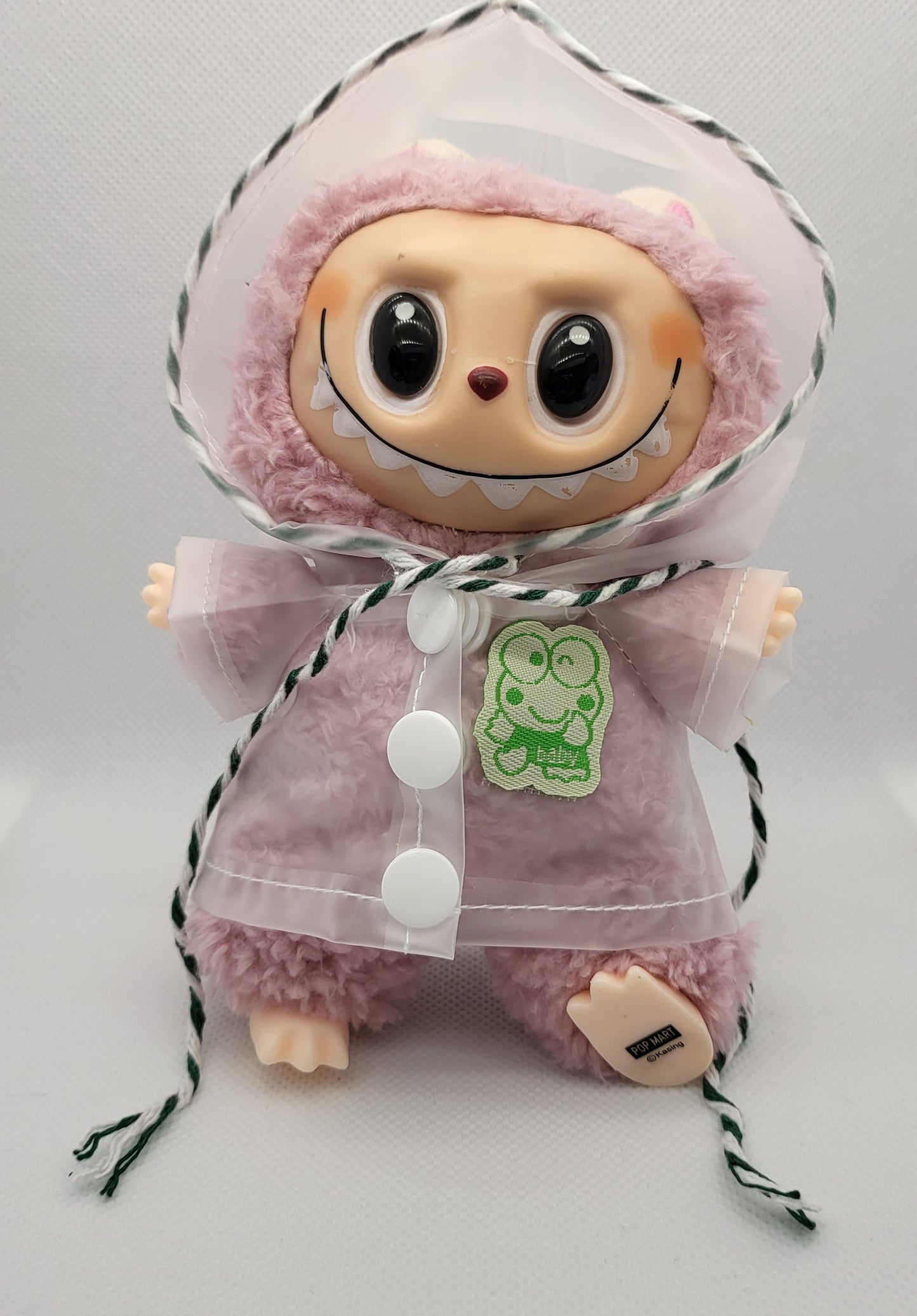 Labubu Outfit - Threaded Transparent Hooded Poncho Set