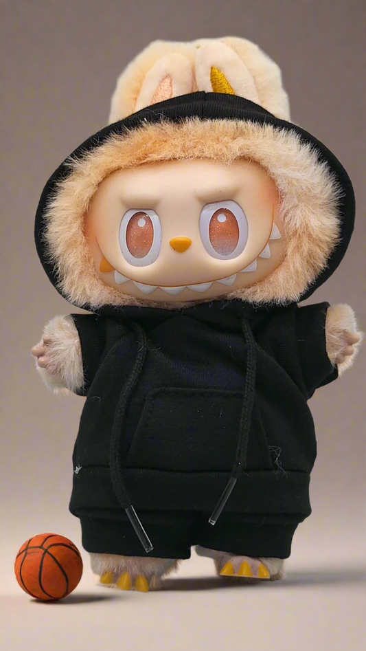 Labubu Black Hoodie Set – Cozy Streetwear Outfit