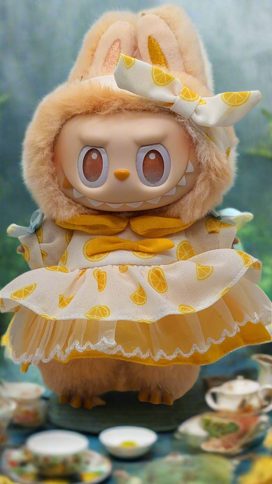 Labubu Lemon Tea Party Dress – Sunshine Edition