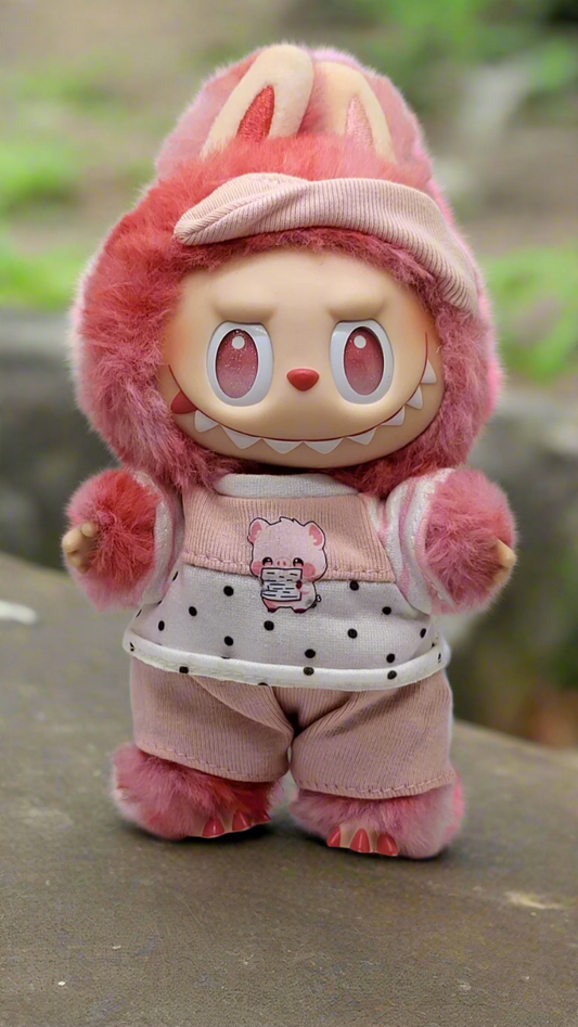 Labubu Sweet Bear – Pink Polka Edition