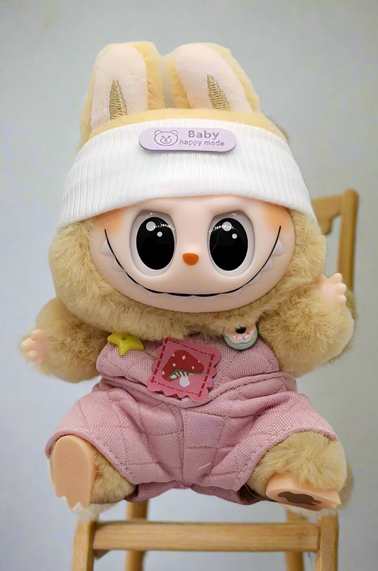 Labubu Baby Mode – Happy Overalls Edition