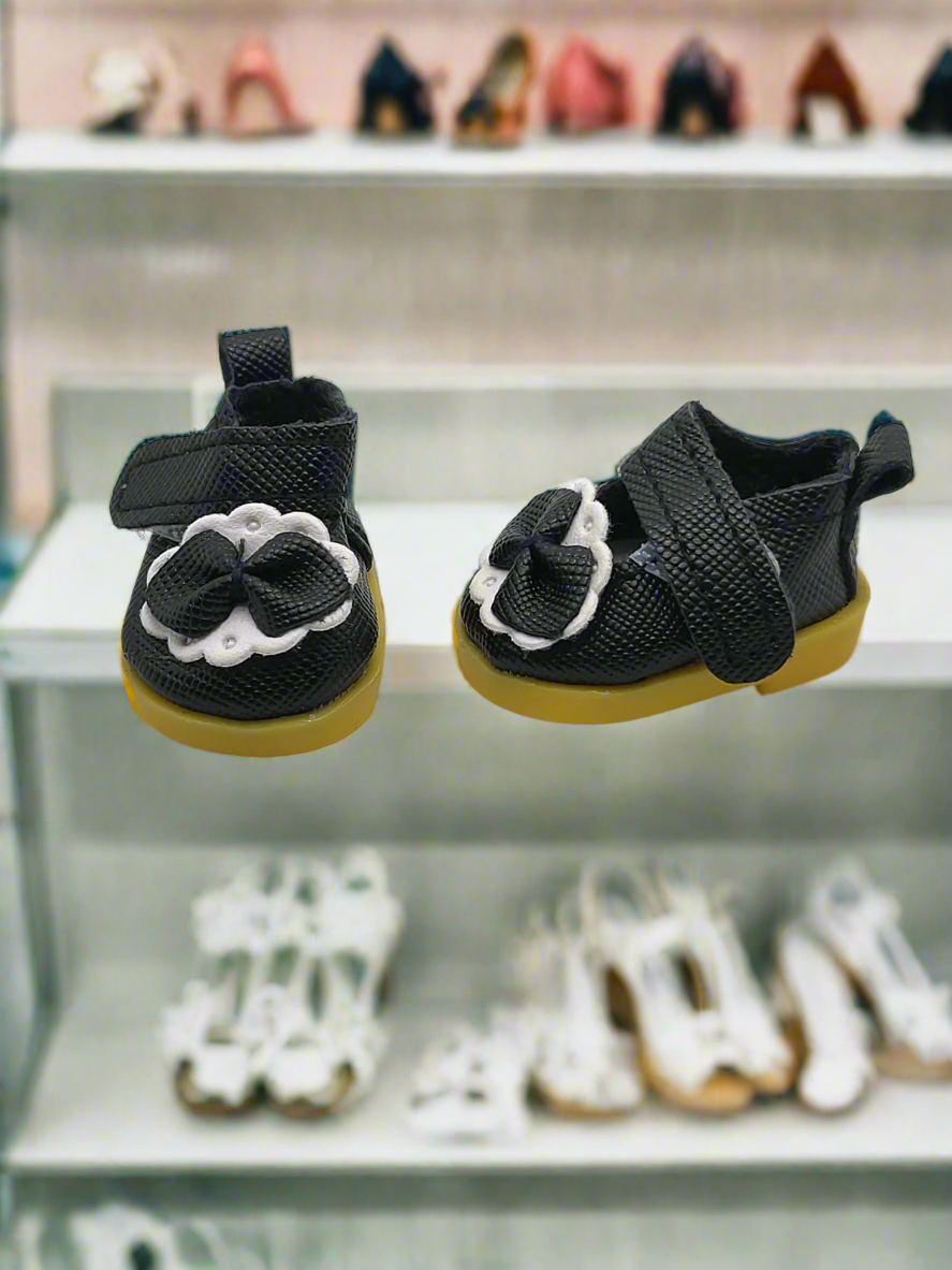 Labubu Blossom Shoes – Black & White Edition