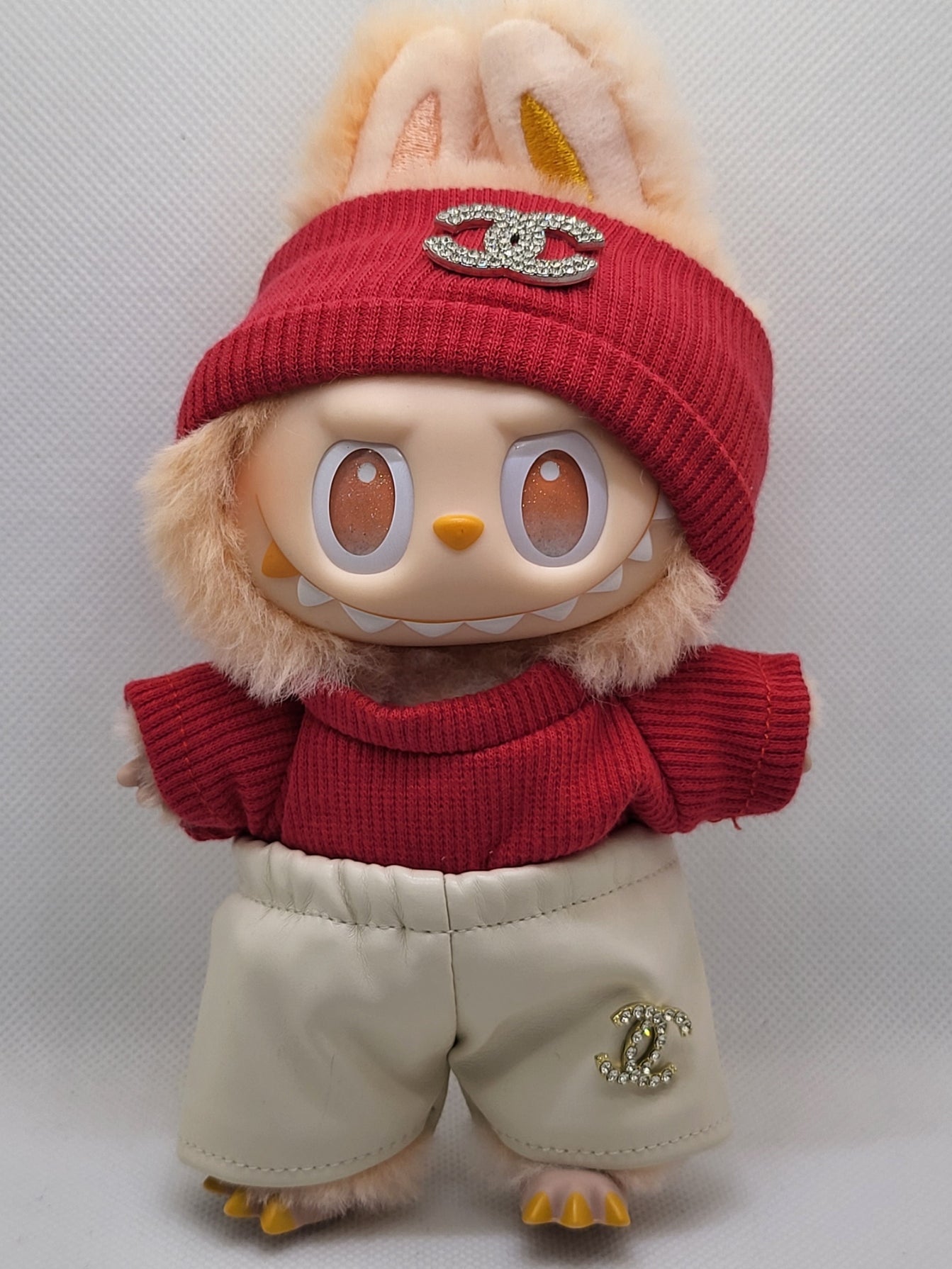 Labubu Couture Luxe – Red & Cream Edition