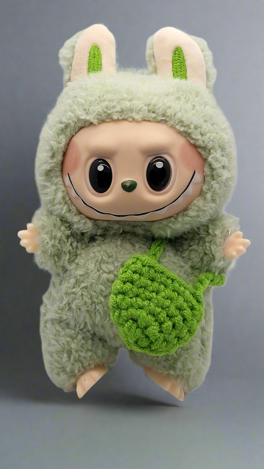 Labubu Accessory - Green Knitted Purse