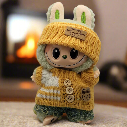 Labubu Sweater outfit, hat, sweater, pants